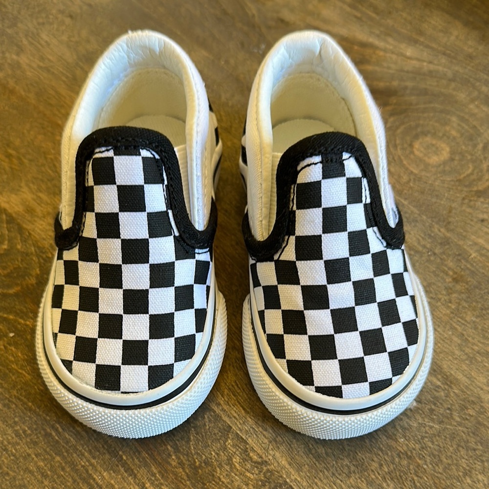 Kids Checkered Slip-On Shoes